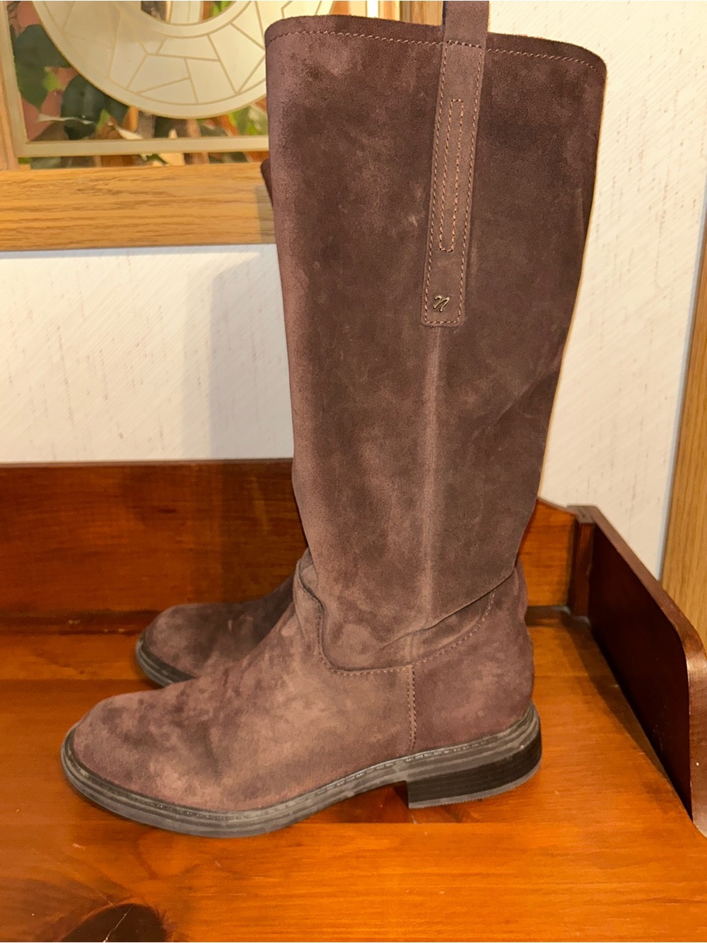 Naturalizer OnTime Wide Calf Suede Leather Boots - Picture 4 of 8